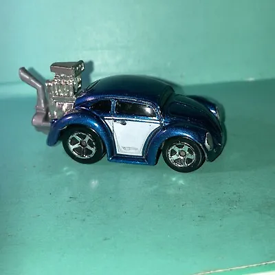 Buy Hot Wheels VW Beetle Volkswagen Metallic Blue White Big Engine Used See Photos • 4.20£