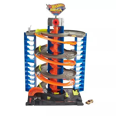 Buy ​Hot Wheels City Mega Garage Playset With Corkscrew Elevator & Storage For 60+ C • 69.16£