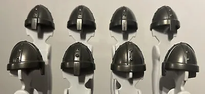 Buy Playmobil 8 Graphite Bullet Helmets With Noseguard Knights Romans Barbarians • 4.75£