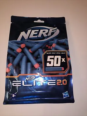 Buy Nerf Elite 2.0 Refill 50x Foam Bullets Official Outdoor Replacement Darts New  • 8.99£
