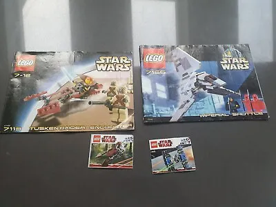 Buy Lego Vintage Instruction Manuals X 4 (Star Wars 7113, 30005, 8028, 7166) • 0.99£