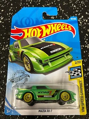 Buy MAZDA RX7 GREEN LONG CARD Hot Wheels 1:64 **COMBINE POSTAGE** • 2.95£
