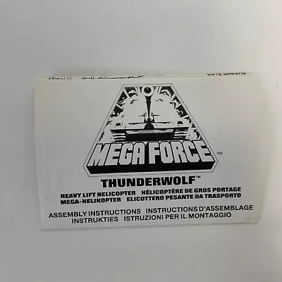 Buy Vintage 1980’s Kenner Mega Force Thunderwolf Toy Instruction Booklet Original • 10£