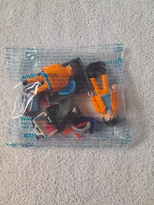 Buy Playmobil Accessories 2 Figures Orange Workers Sealed • 0.99£