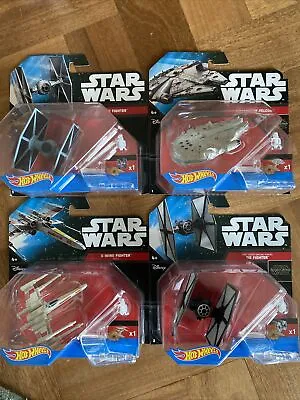 Buy Hot Wheels Star Wars First Order TIE Fighter X-Wing Millennium Falcon Collection • 13.99£