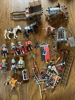 Buy Playmobil Knights With Weapons Medieval People For Castle, Horses Job Lot • 13£