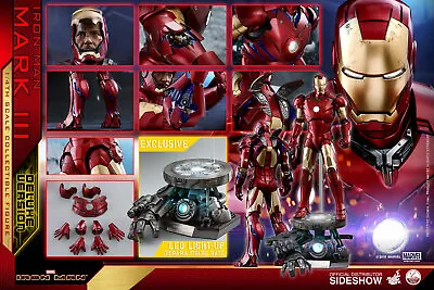 Buy 1/4 Hot Toys Qs012 Marvel Iron Man Tony Stark Mk3 Mark Iii Deluxe Version Figure • 919.99£