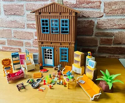 Buy Playmobil Convertable House With Furniture And Accessories Good Condition • 15.99£