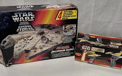 Buy Vintage Boxed Star Wars Millennium Falcon & Naboo And Droid Fighter Battle #250 • 23£