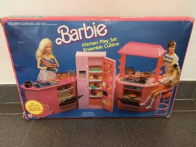 Buy Barbie Kitchen Playset Mattel 1986 Kitchen Set • 85.64£