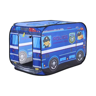 Buy Kids Pop-up Play Tent Police Vehicle In/Outdoor Play House Foldable W/Carry Bag • 11.95£