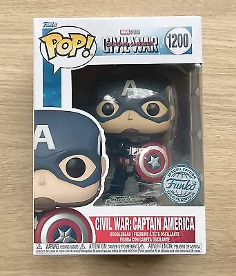 Buy Funko Pop Marvel Captain America Civil War Captain America #1200 + Protector • 29.99£