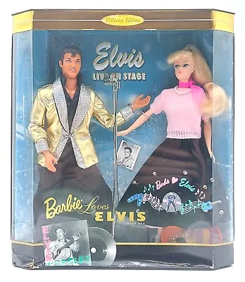 Buy 1996 Elvis Live On Stage Barbie Loves Elvis Gift Set / Mattel 17450, Box Damaged • 102.32£