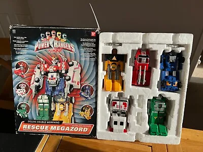 Buy Power Rangers Deluxe Turbo Rescue Megazord Boxed With Both Laser Guns V.VGC • 125£
