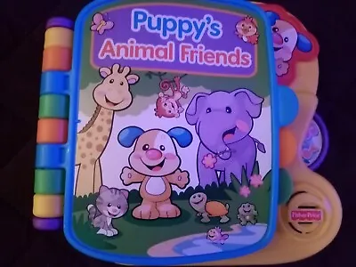 Buy Fisher Price  Puppy's Animal Friends Electronic Book Songs Numbers & Rhymes • 5.50£