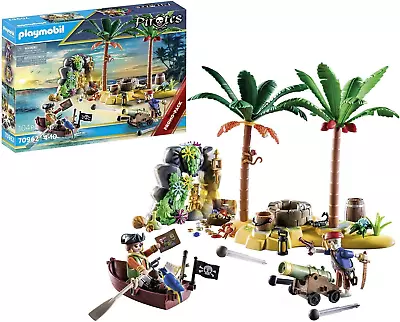 Buy Playmobil 70962 Pirates Promo Pack Pirate Treasure Island With Rowboat, Skeleton • 23.14£
