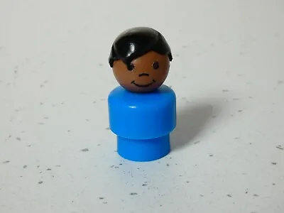 Buy Vintage Fisher Price Little People - Black / Black AA Boy With Thick Black Hair • 4£