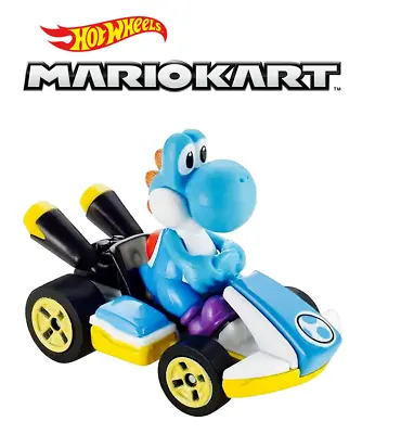 Buy Hot Wheels MarioKart Light-Blue Yoshi Standard Kart Brand New • 14.99£