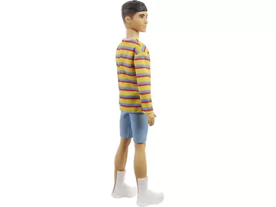 Buy Barbie Ken Fashionistas - Mattel Yellow Striped Long Sleeve T-Shirt • 25.61£