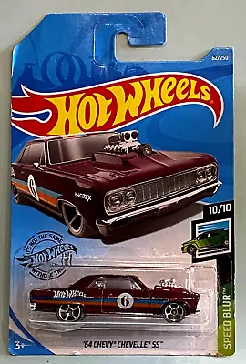 Buy Hot Wheels - '64 Chevy Chevelle Ss - Black - Long Card   (b) • 3£
