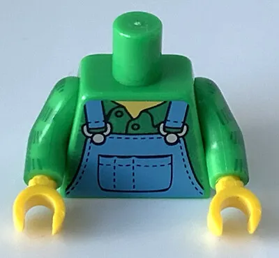 Buy LEGO Torso / Body - Gardener / Farmer - Green Shirt Blue Dungarees - City / Town • 3.49£