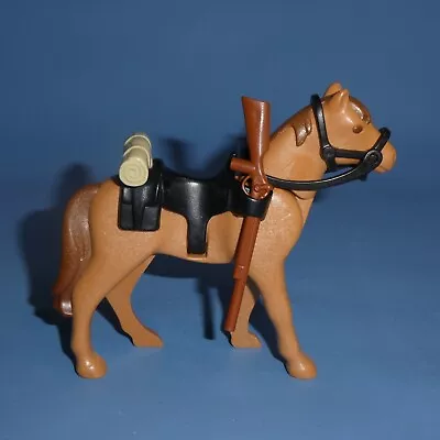 Buy Playmobil Western Horse With Bedroll And Rifle - Sheriff / Cowboy / Fort (B) • 1.99£