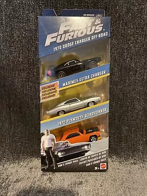 Buy Fast And Furious Doms Torque Pack Triple Car Set 1:55 Scale New In Pack FCG02 • 25£