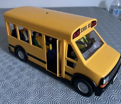 Buy Playmobil School Bus With Lights And  Five Figures • 12.99£