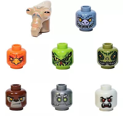 Buy Lego HEADS For Minifigure # Pack Of 8 # Monster Vampire Zombie Snake Creature • 5.57£