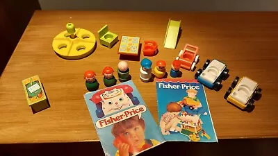 Buy Job Lot Bundle Vintage 60s Fisher Price Little People, Cars, Toys, Accessories • 12£