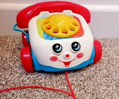 Buy Fisher Price Pull Along Chatter Play Telephone Moving Eyes Toddler Toy • 6£