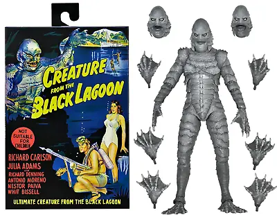 Buy Universal Monsters Ultimate Creature From The Black Lagoon (B&W) 7″ Figure NECA • 44.95£