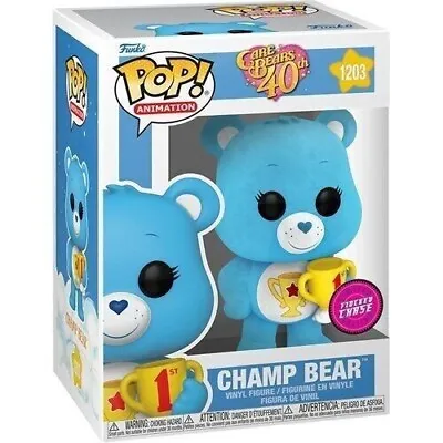 Buy Funko POP! Animation Care Bears 40th Flocked Chase Champ Bear #1203 New In Box • 15.19£