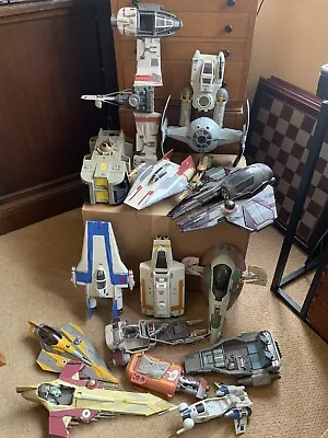 Buy Collection Of Star Wars Toy Space Ships X 16 For Action Figures Job Lot Kenner • 41£