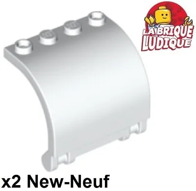 Buy LEGO 2x Hinge Hinge Panel 3x4x3 Curved Hood White/White 18910 NEW • 1.28£