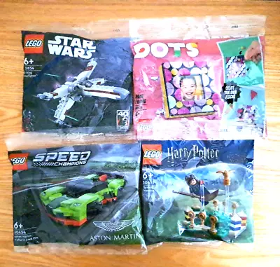 Buy Lego Polybags: X-Wing 30654 Aston Martin 30434 Quidditch 30651 Pic Frame 30556 • 21.95£