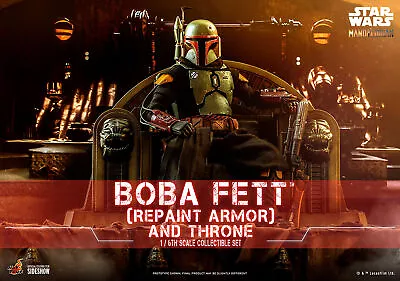 Buy STAR WARS BOBA FAT REPAINT ARMOR AND THRONE 1/6 In Brown Box Hot Toys Sideshow • 429.01£