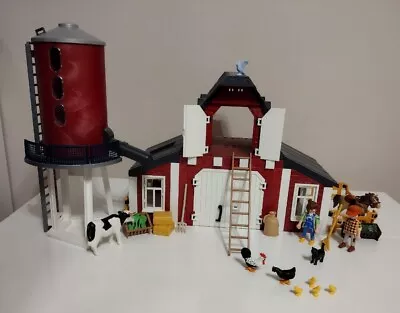 Buy  Playmobil Country Barn 9315 - Farm Building Set  With Silo Excellent Cond. Rare • 45.99£