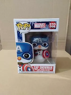 Buy Funko 43335 POP. Bobble Marvel Holiday-Captain America Capt Collectible Figure,  • 9.15£