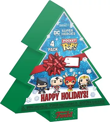 Buy Funko Pocket POP DC Holiday-Tree Holiday Box - 4 Pack • 23.74£
