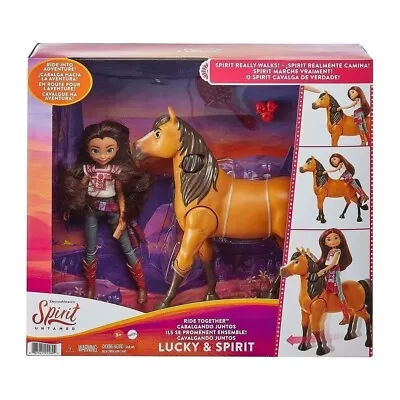Buy Dreamworks Mattel Lucky & Spirit Horse Figure Herd Play Set Doll • 19.38£