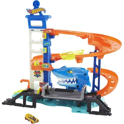 Buy Hot Wheels City Shark Escape Playset With 1 Hot Wheels Car Nemesis-Based Track • 54.99£