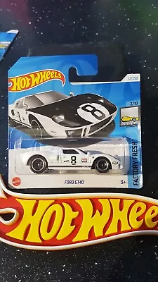 Buy Hot Wheels ~ Ford GT40, White, S/Card.  More BRAND NEW GT40 HW Models Listed!!! • 3.69£