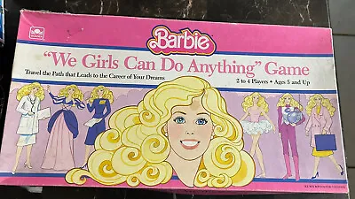 Buy Vintage Barbie We Girls Can Do Anything Game (1986) Golden Missing 2 Career Disk • 11.57£