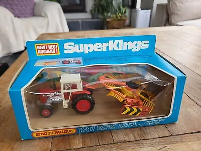 Buy Matchbox Superkings K-87 Tractor And Rotary Rake In Original Box • 74.40£