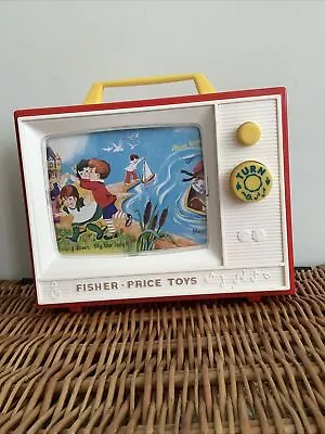 Buy Vintage 2009 Fisher Price Two Tune Giant Screen Music Box Tv Wind Up Muscial Toy • 18.50£