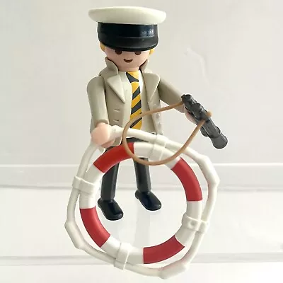 Buy Playmobil Boat Captain Figure With Life Ring & Binoculars. Coast Guard • 4£