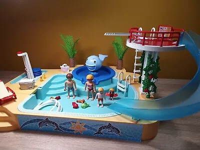 Buy Playmobil Water Park, Swimming Pool. Whale Shower. 5433. Preowned • 40£