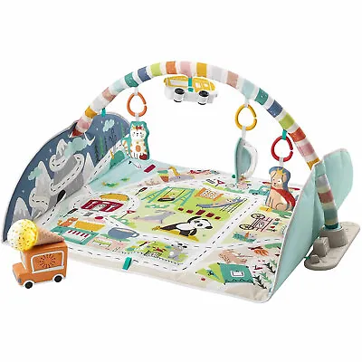 Buy Fisher-Price Activity City Gym To Jumbo Play Mat Comes With 7 Toys - GJD41 • 45.89£