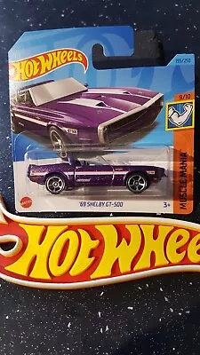 Buy Hot Wheels ~ '69 Shelby GT-500, Met Purple, Short Card.  More Shelby's Listed!! • 3.39£